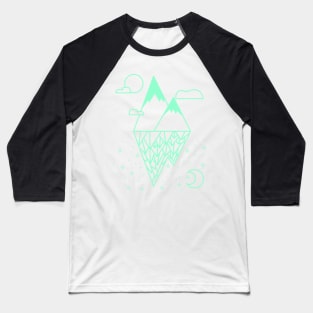 mountains geometric lineart Baseball T-Shirt